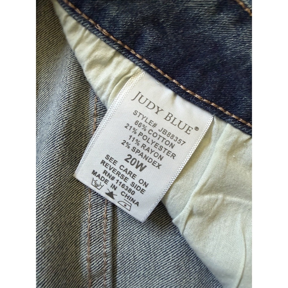 Judy Blue Boyfriend Fit Denim Jeans Size 20W Style #JB88357 Raw Hem - Picture 5 of 9